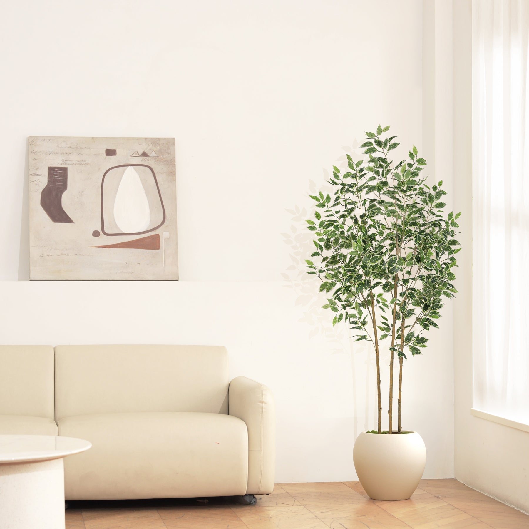 2025 Trends in Small Bedroom Decor - Creative Pairing with Fake Plants