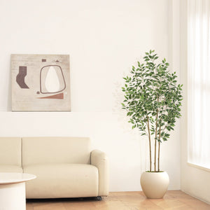 2025 Trends in Small Bedroom Decor - Creative Pairing with Fake Plants