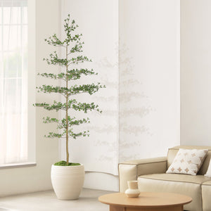 Organic Modern Summer: Capturing Natural Sunlight and Shadows with Faux Trees