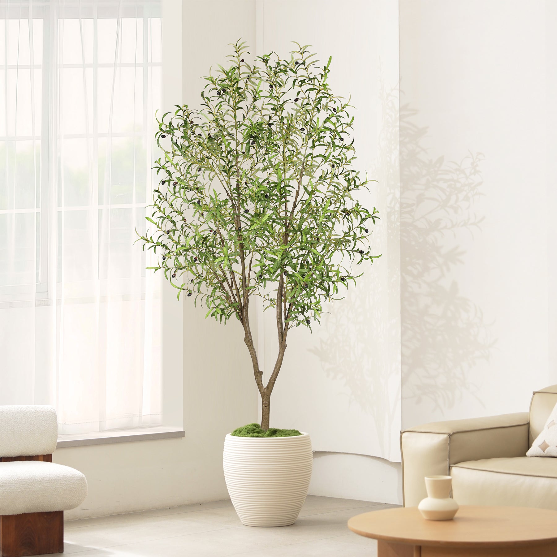 8ft indoor artificial olive tree