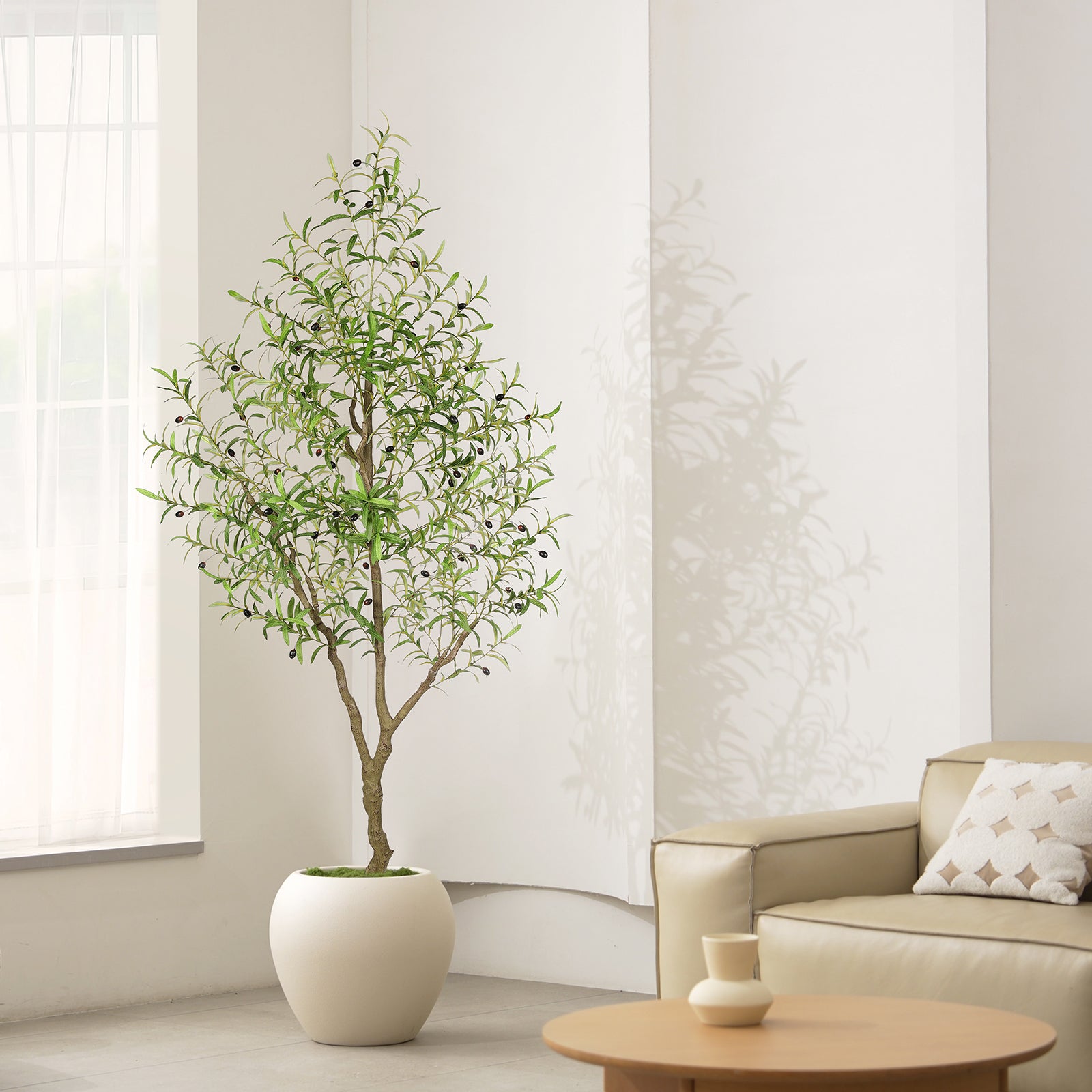 large faux olive tree