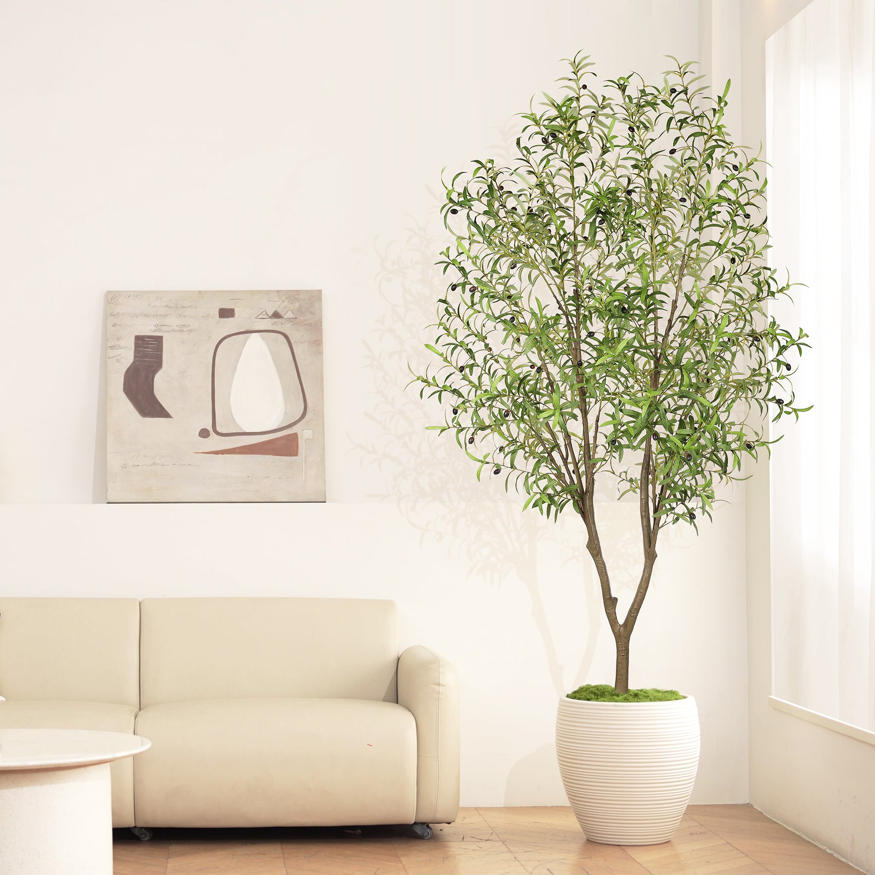 large faux olive tree