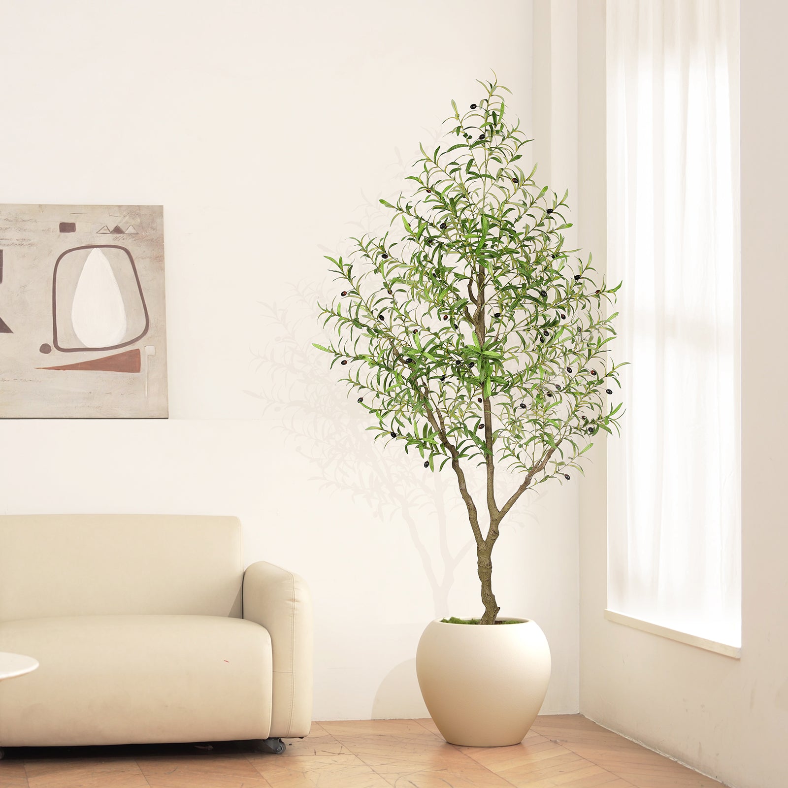 large faux olive tree