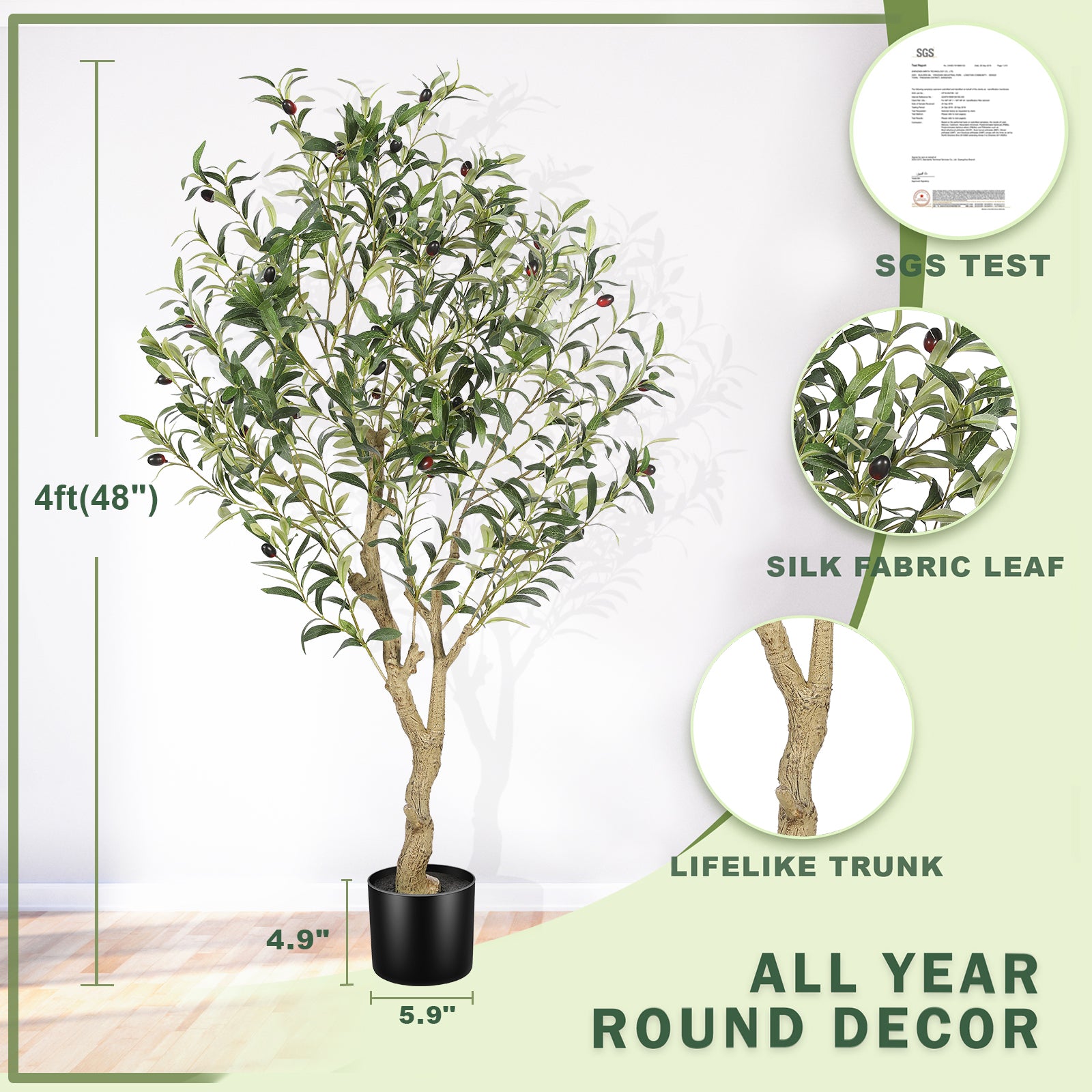 4FT Olive Trees Artificial Indoor