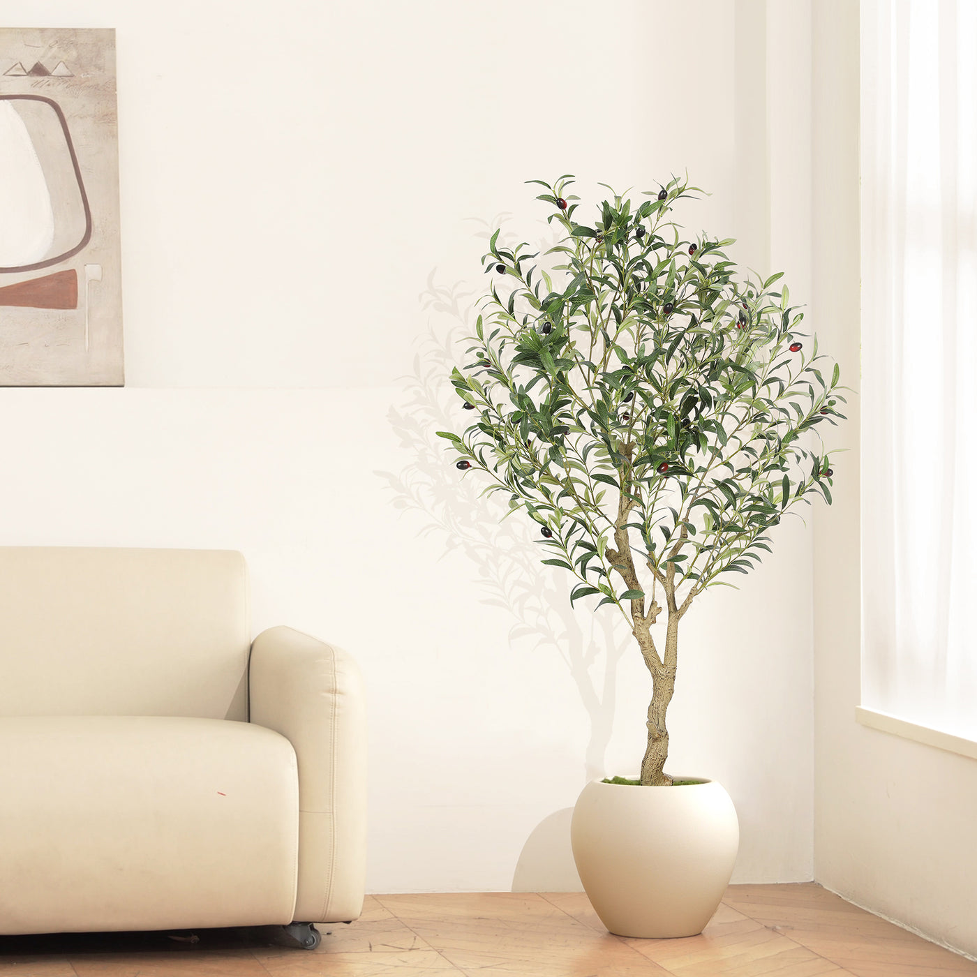 artificial indoor tree plants 7FT Olive Trees Artificial Indoor