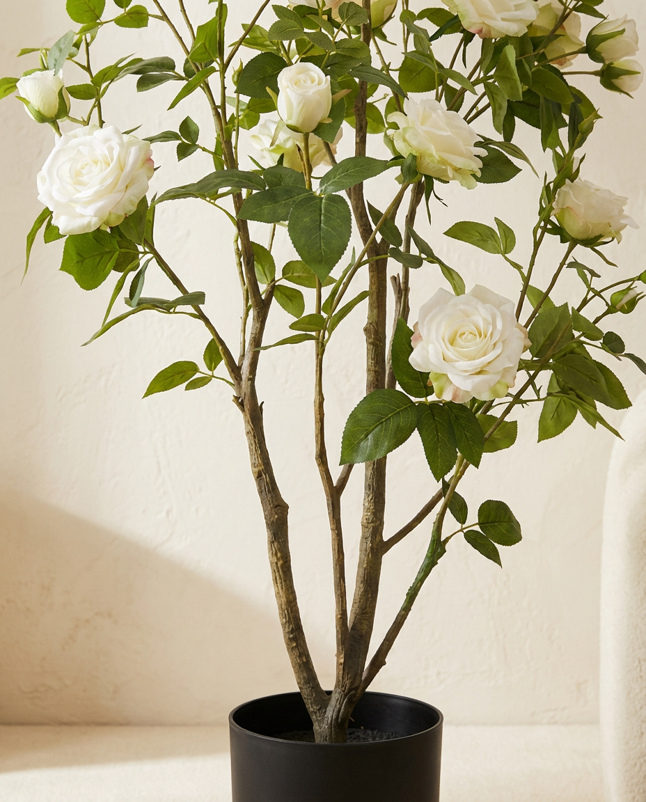 Lyerse 4ft Faux Camellia Flowers