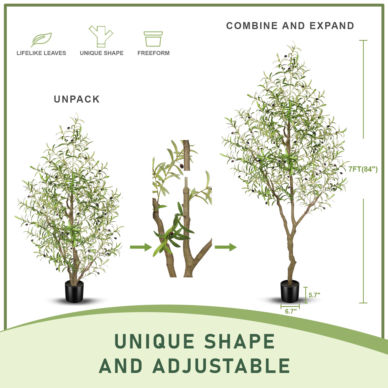 large faux olive tree