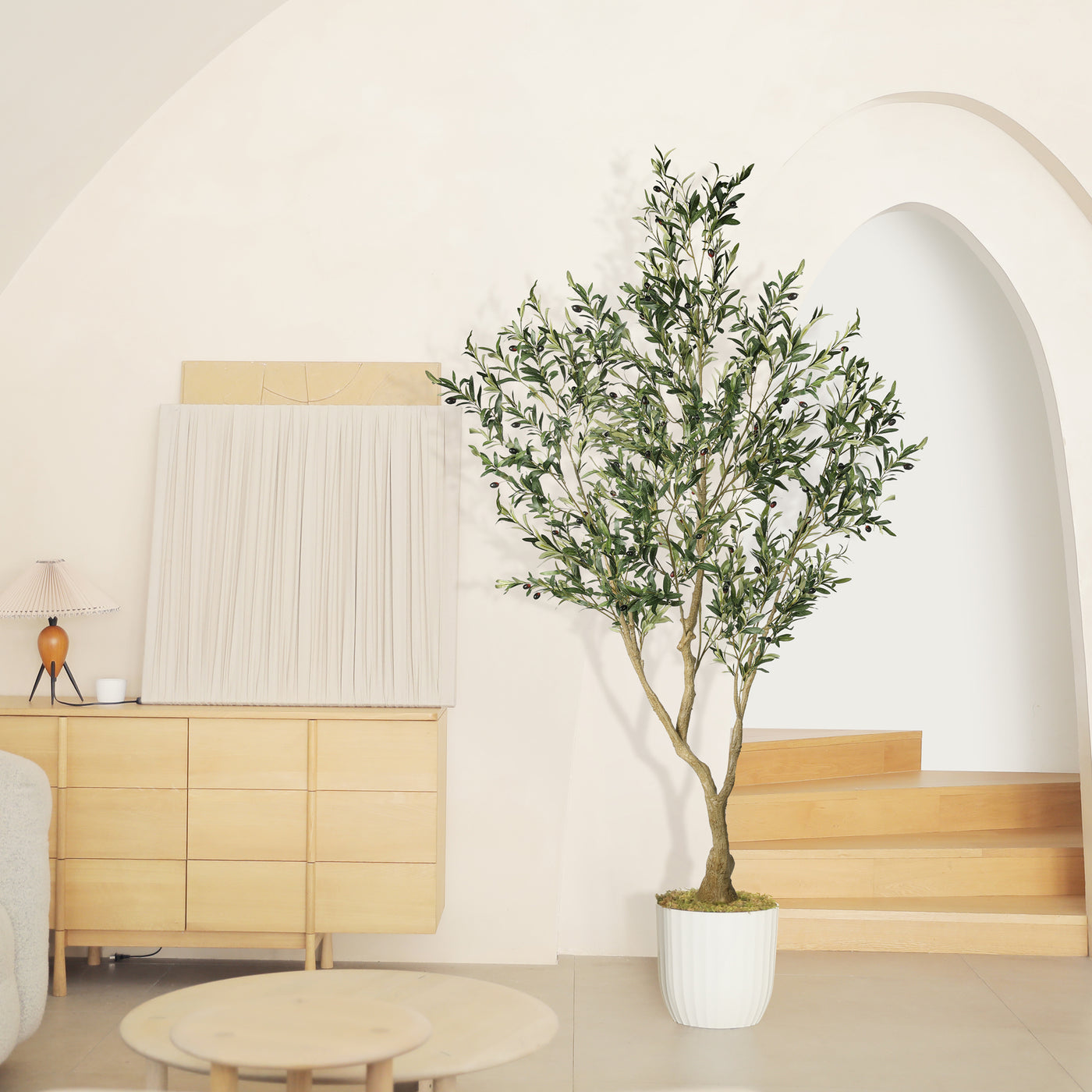 indoor olive tree planter 7FT Olive Trees Artificial Indoor