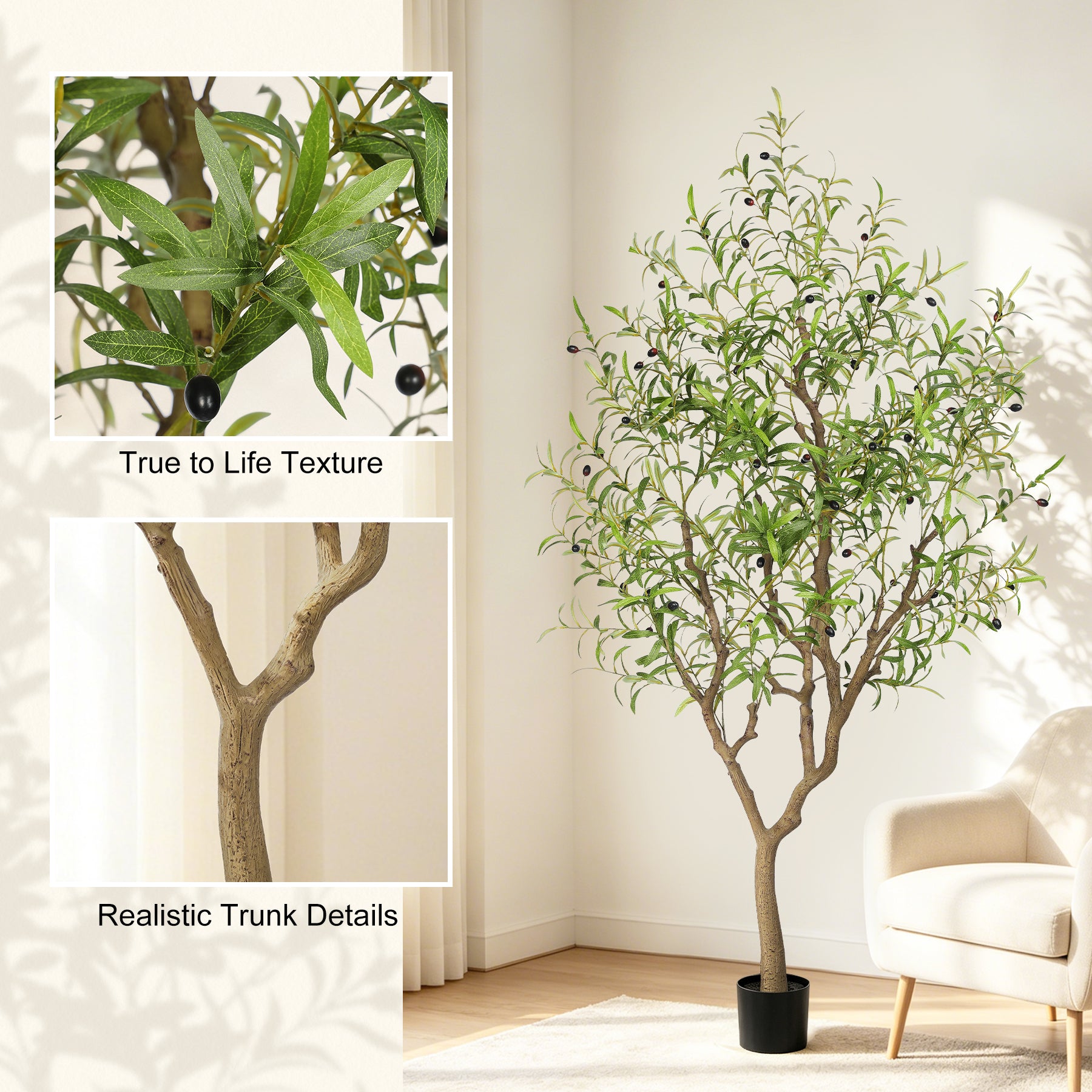 6FT Artificial  Olive Trees Branches