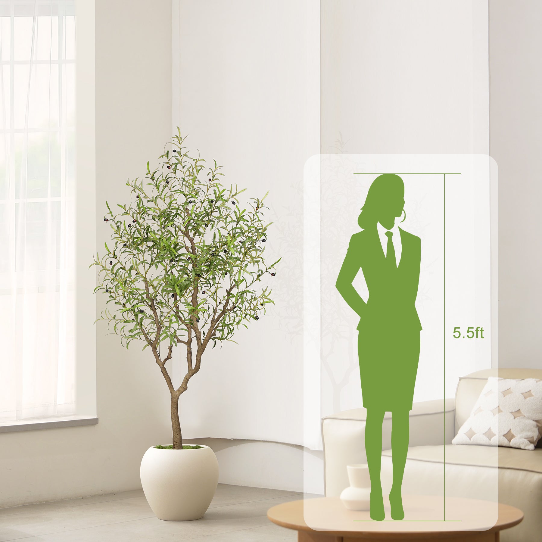 6FT Artificial  Olive Trees Branches