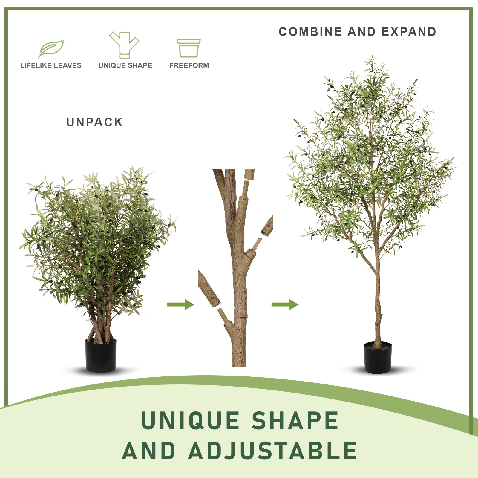 9FT Large Olive Trees Branches