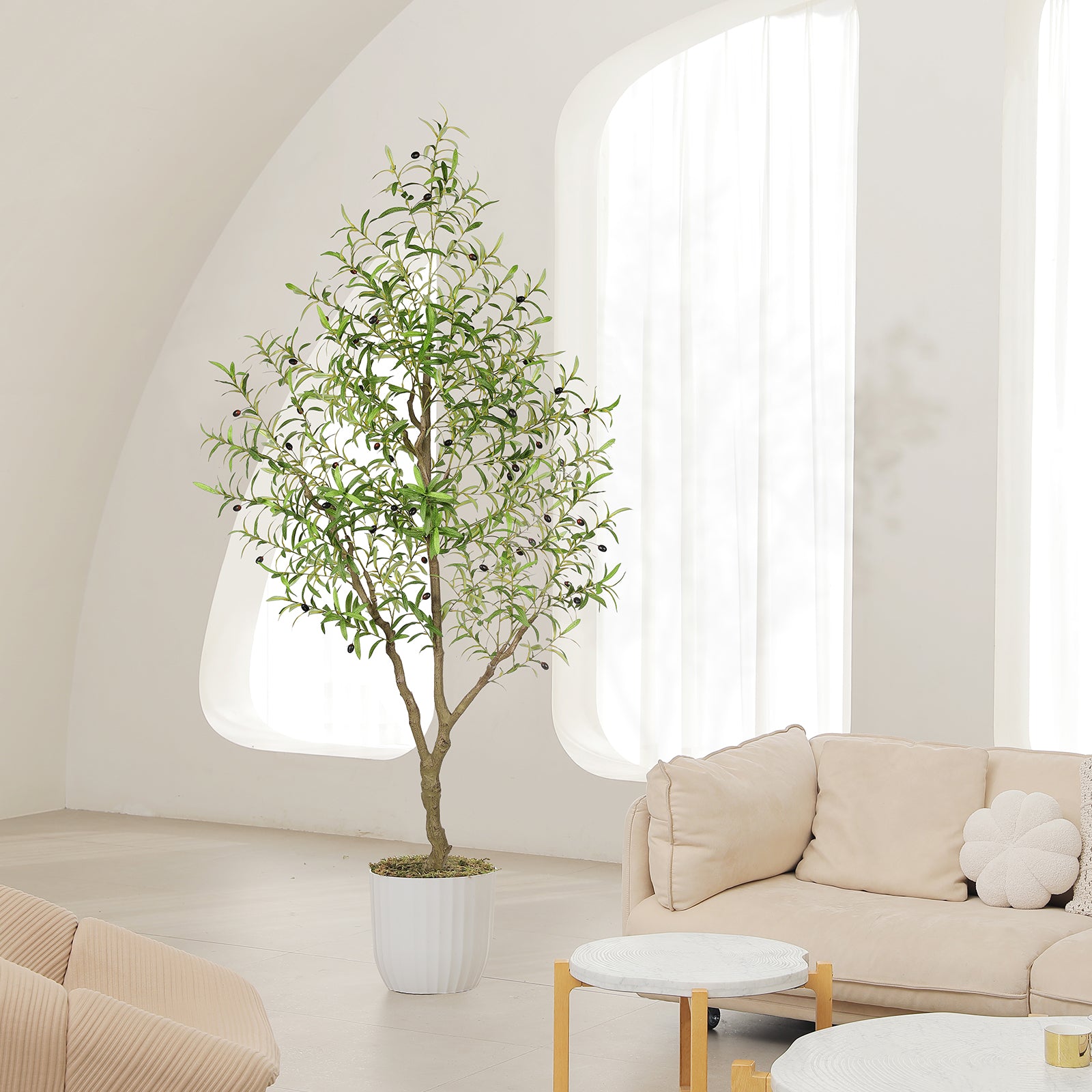 large faux olive tree