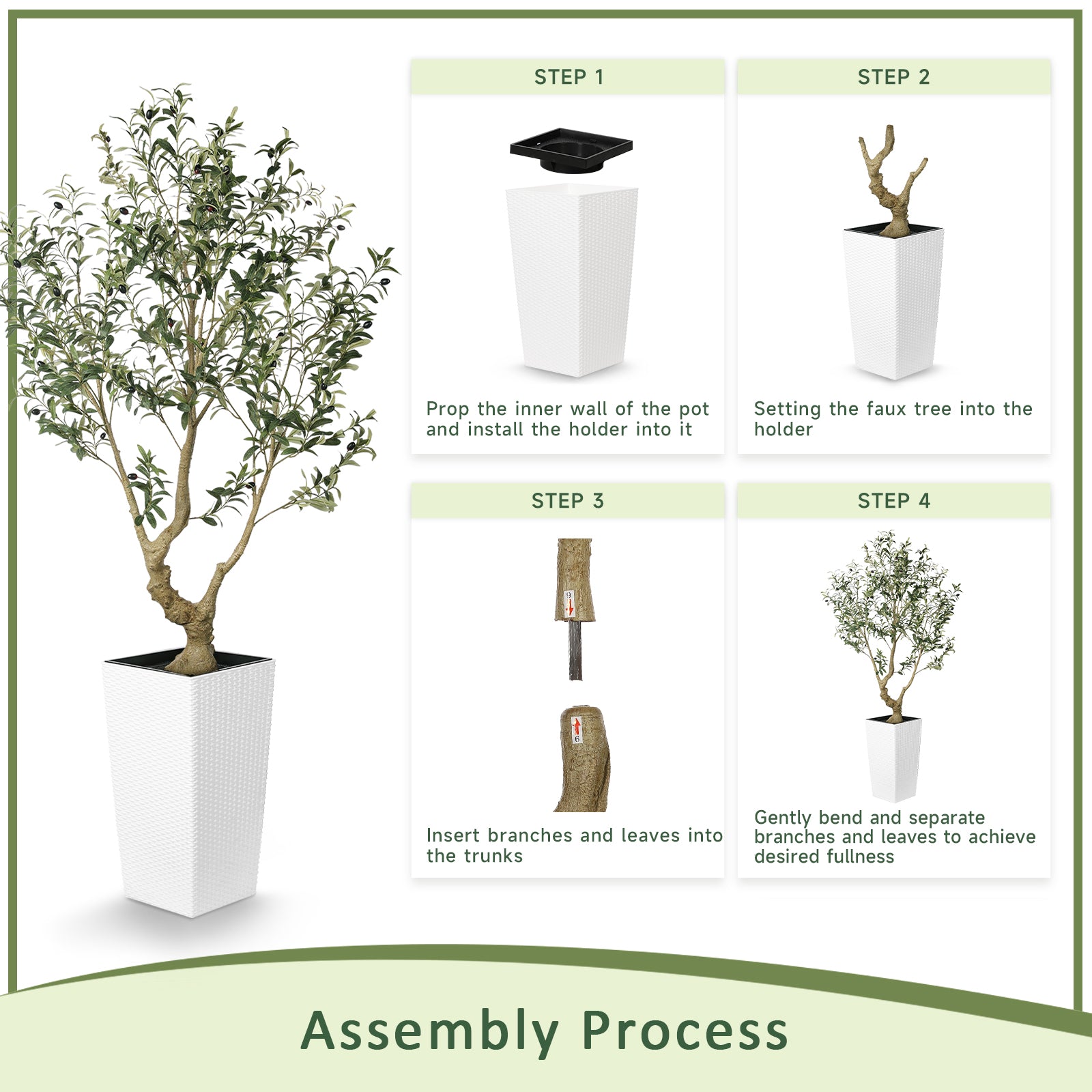 6FT Olive Trees with Tall Planter