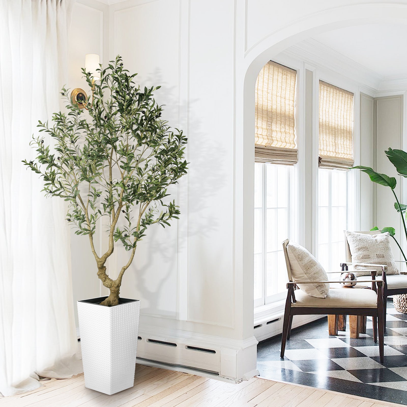 7FT Olive Trees with Tall Planter