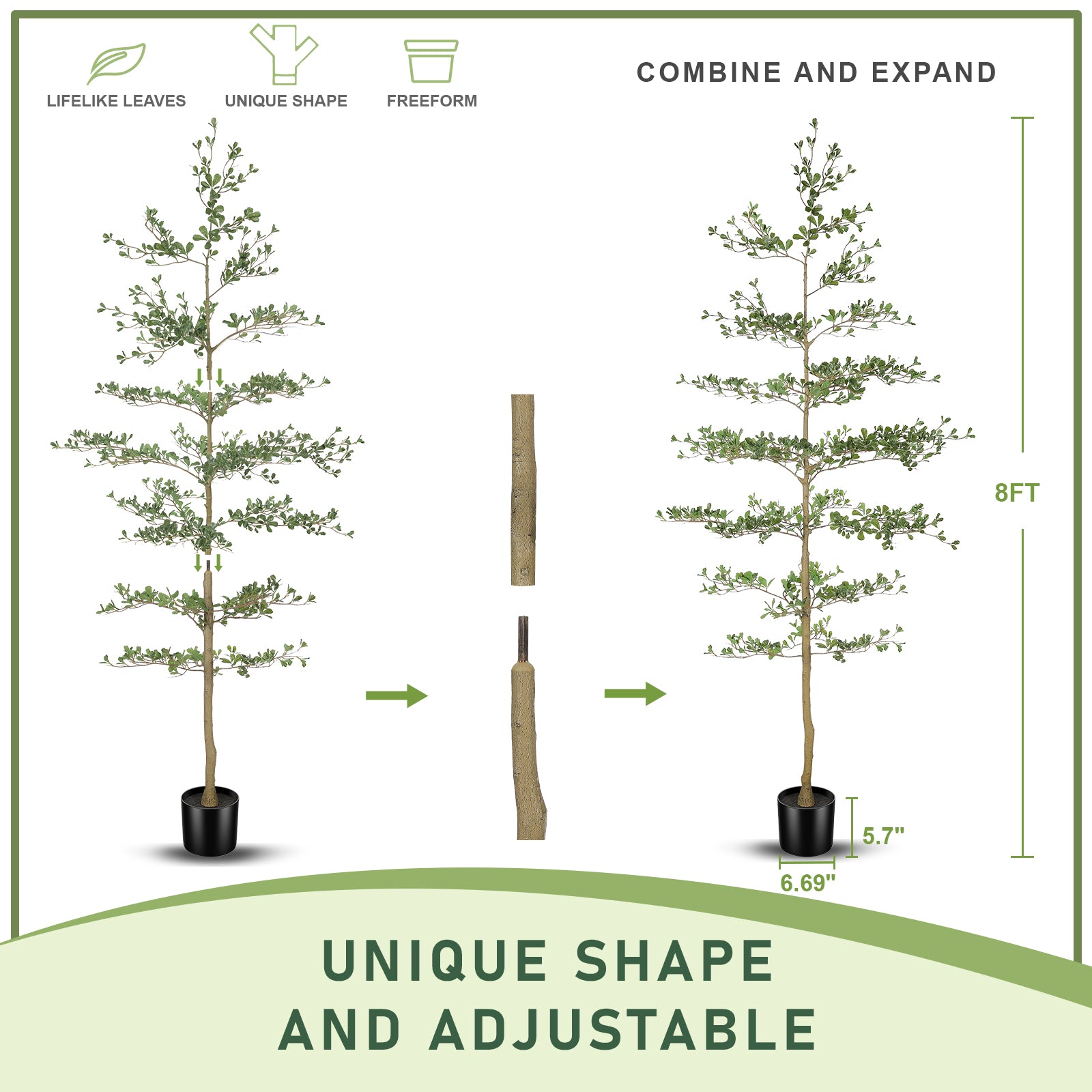 8ft Faux Shady Lady Olive Tree
