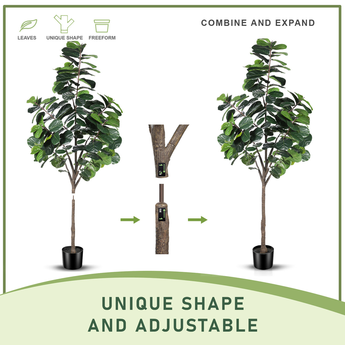 are there different types of fiddle leaf fig trees 8ft Fiddle Leaf Fig Tree – LYERSE